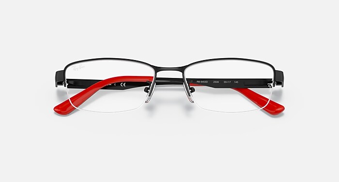 RB6453 OPTICS メガネ ブラック と クリア (55-17) - RB6453D