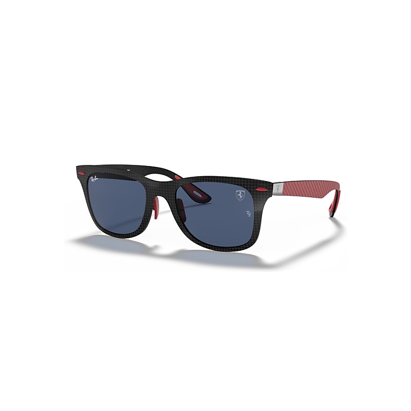 Ray-Ban Rb8395m Scuderia Ferrari Collection Gafas De Sol Negro Montura Azul Lentes 52-20