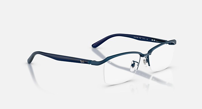 RB8779D TITANIUM OPTICS メガネ マットブルー と クリア (55-16