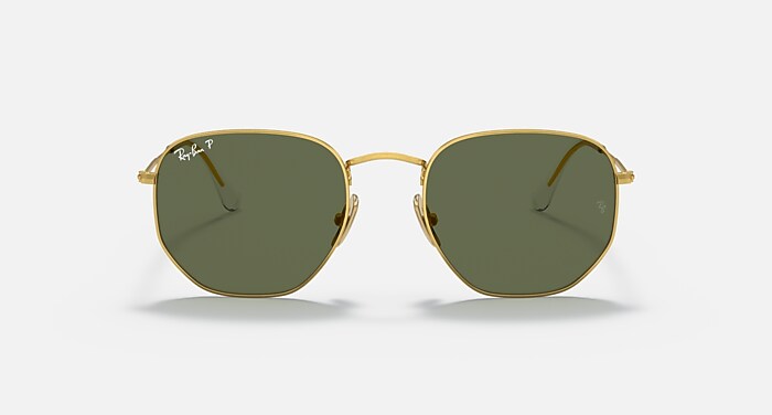レイバン Ray-Ban サングラス フルリム アイウェア グリーン系ゴールド系 レイバン公式ストア】 Ray-Ban® HEXAGONAL TITANIUM サングラス