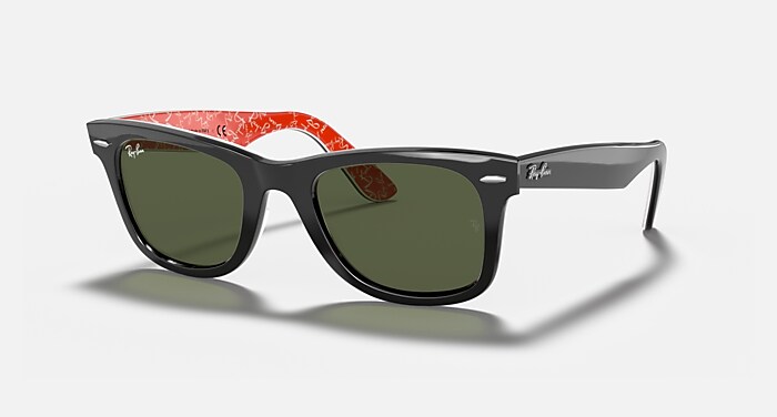 ORIGINAL WAYFARER RARE PRINTS Sunglasses in Black On Red and G-15