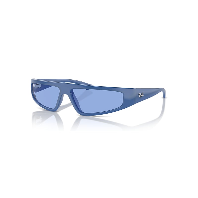 Ray-Ban Izaz Bio-based Lunettes De Soleil - Monture Bleu Électrique Verres Bleu 59-13