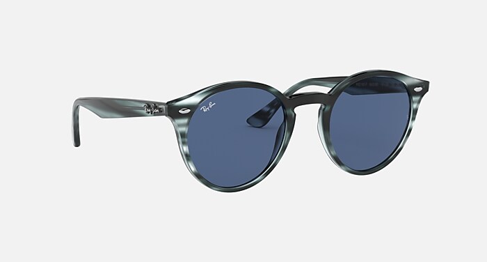 Ray-Ban サングラス RB2180-F グレー RB2180 Sunglasses in Striped Blue Havana and Dark Blue (51-20