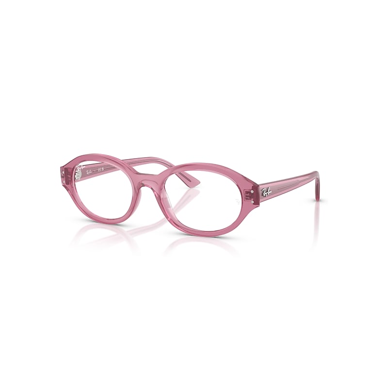 Ray-Ban Eyeglasses Unisex Shilo Optics Bio-based - Pink Frame Clear Lenses Polarized 52-20