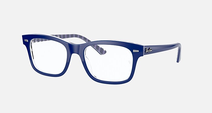 【美品】Ray Ban レイバン　BURBANK 伊達メガネRB5383F BURBANK OPTICS Eyeglasses with Blue and Clear (54-19) - RB5383F