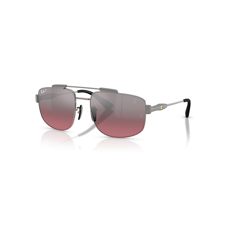 Ray-Ban Sunglasses   Scuderia Ferrari Collection Polarized+ Lenses - Gunmetal Frame Violet Lenses Polarized 58-18, RB3789M