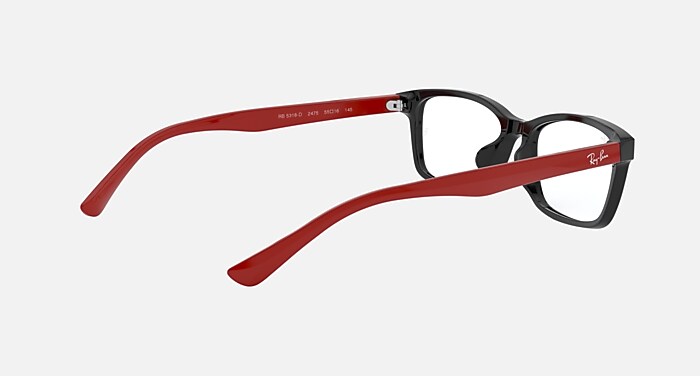 RB5318D Polarized Eyeglasses with Black and Clear (55-16