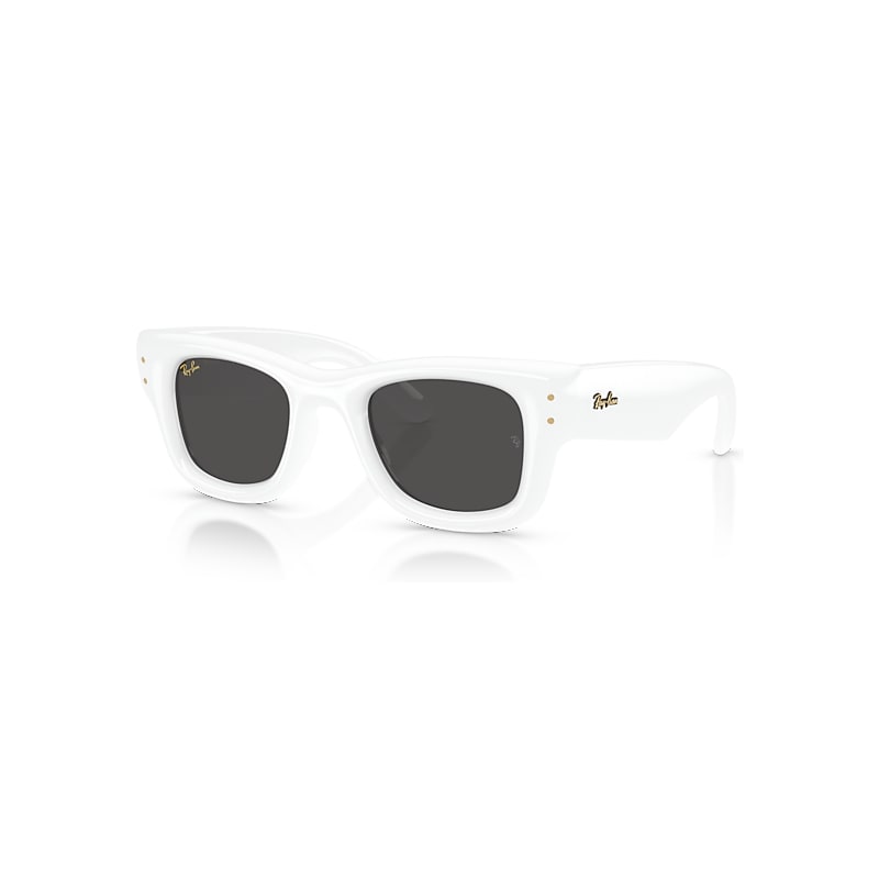Ray-Ban Sunglasses  Wayfarer Puffer - White Frame Black Lenses 50-23, RB4940