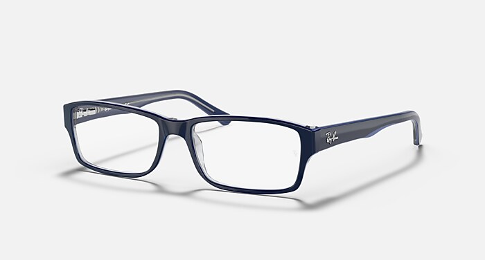 Ray-Ban RB5308F 5219 メガネ ネイビー ハバナ 度入り RB5169 OPTICS Polarized Eyeglasses with Blue and Clear (52-16