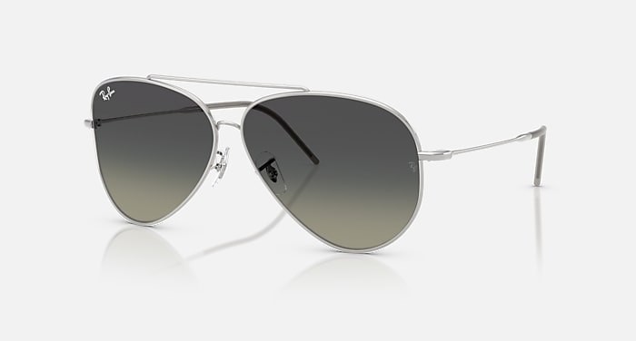 Ray-Ban Aviator Silver Frame Sunglasses with Dark Gradient Lenses s-l400.jpg main image 2