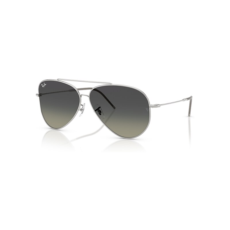 Ray - Ban Unisex Grey Ray - Ban Rbr0101s Aviator Reverse 003/11 Sunglasses Metal Silver Pilot Normal Shaded - Image 3