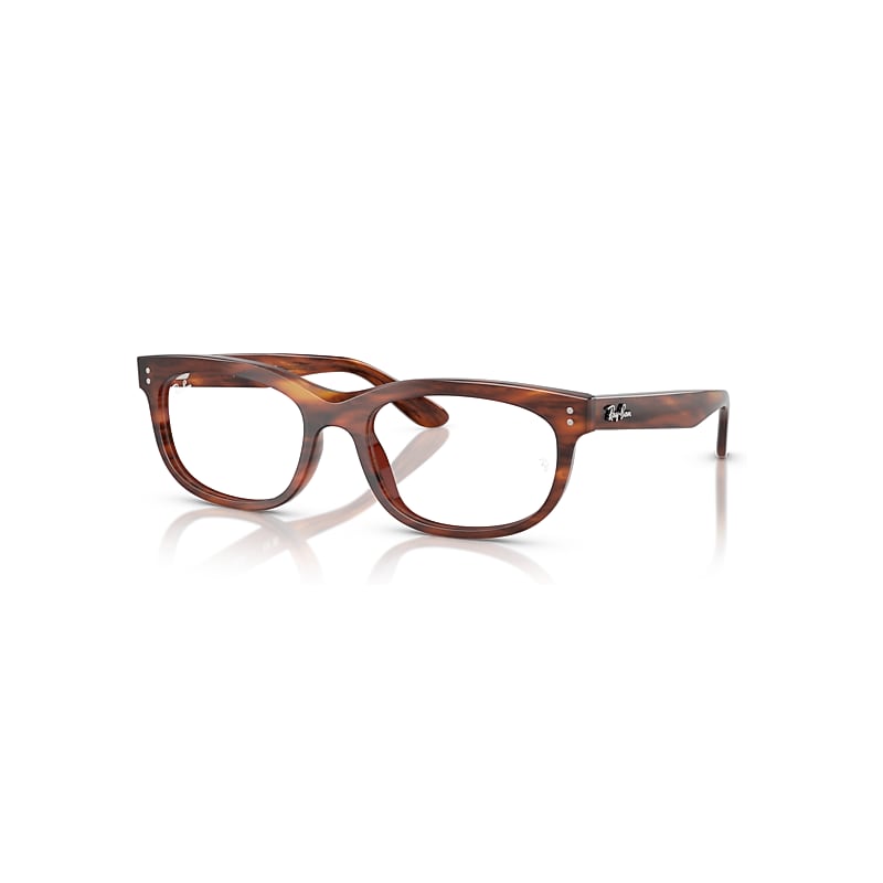 Ray-Ban Eyeglasses  Balorette Optics - Striped Havana Frame Clear Lenses Polarized 56-19, RB5489