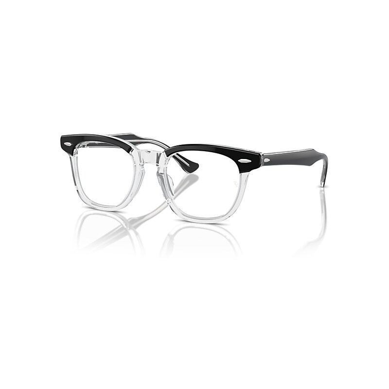 Ray-Ban Eyeglasses Kids  Optics Kids - Black On Transparent Frame Clear Lenses Polarized 43-18, RB9098V