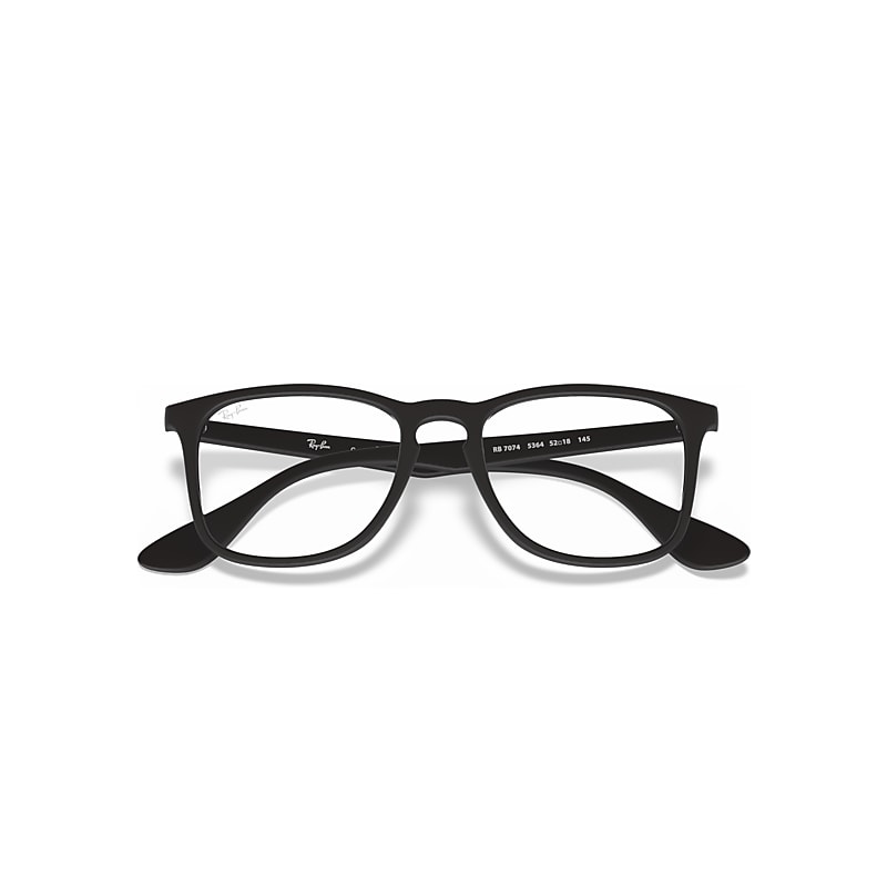 Ray-Ban Rb7074 Optics Optical Black Frame Clear Lenses Polarized 50-18