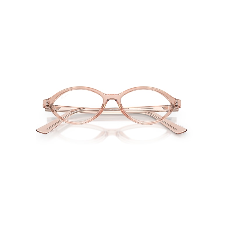 Ray-Ban Romy Optics Bio-based Eyeglasses Transparent Pink Frame Transparent Lenses Polarized 54-16