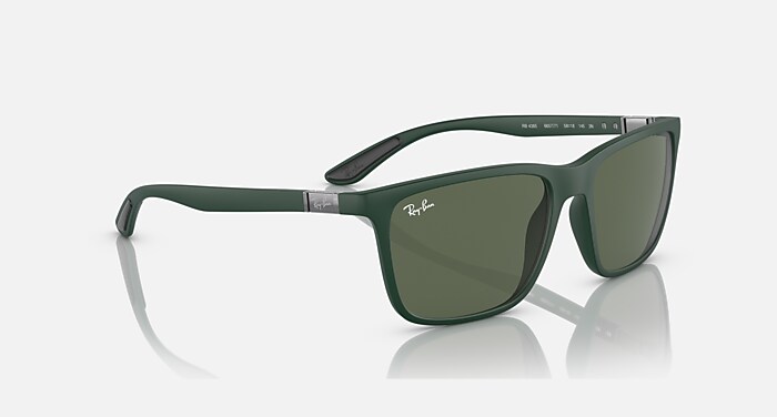 Ray-Ban Olive Green Geometric Sunglasses RB3947 Sunglasses in Gunmetal and Green - RB3947 | Ray-Ban® US main image 3