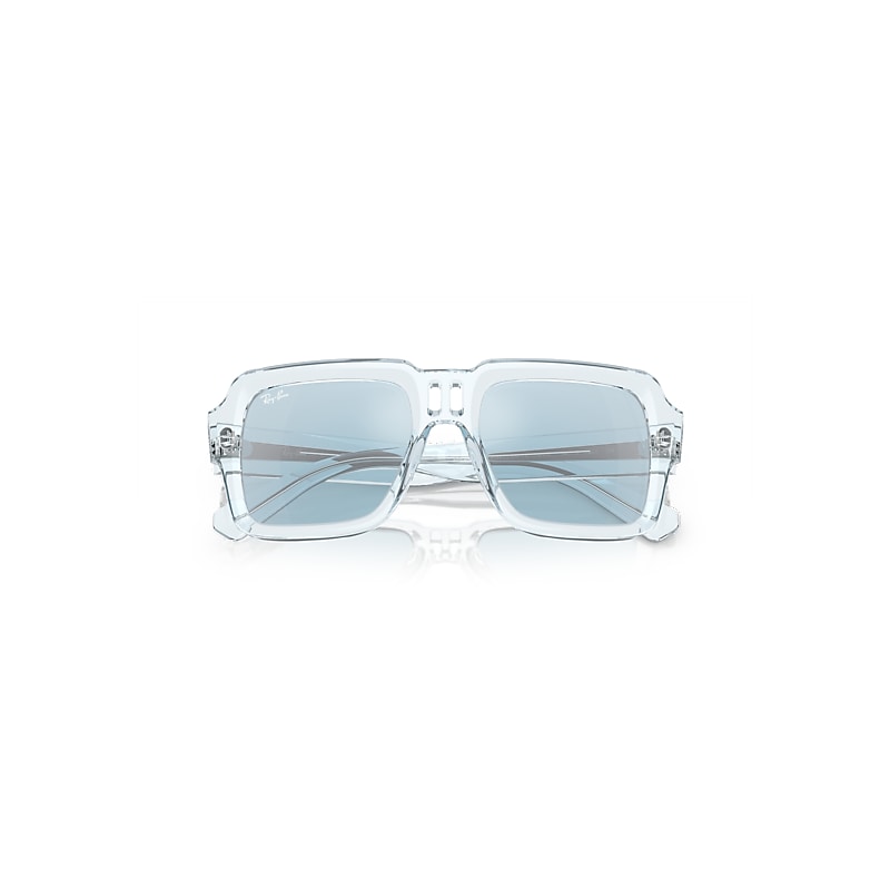 Ray-Ban Magellan Bio-based Sunglasses Transparent Light Blue Frame Blue Lenses 54-19