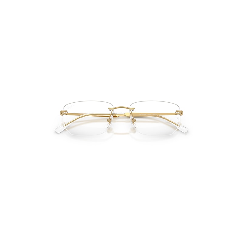 Ray-Ban Rb3768v Optics Eyeglasses Arista Gold Frame Clear Lenses Polarized 56-17