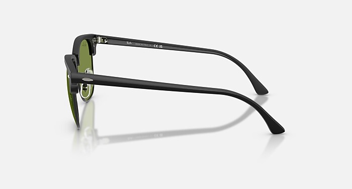 CLUBMASTER CLASSIC Sunglasses in Matte Black On Black and Green