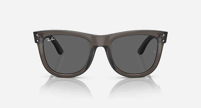 WAYFARER REVERSE サングラス 透明ダークグレー と ダークグレー (50