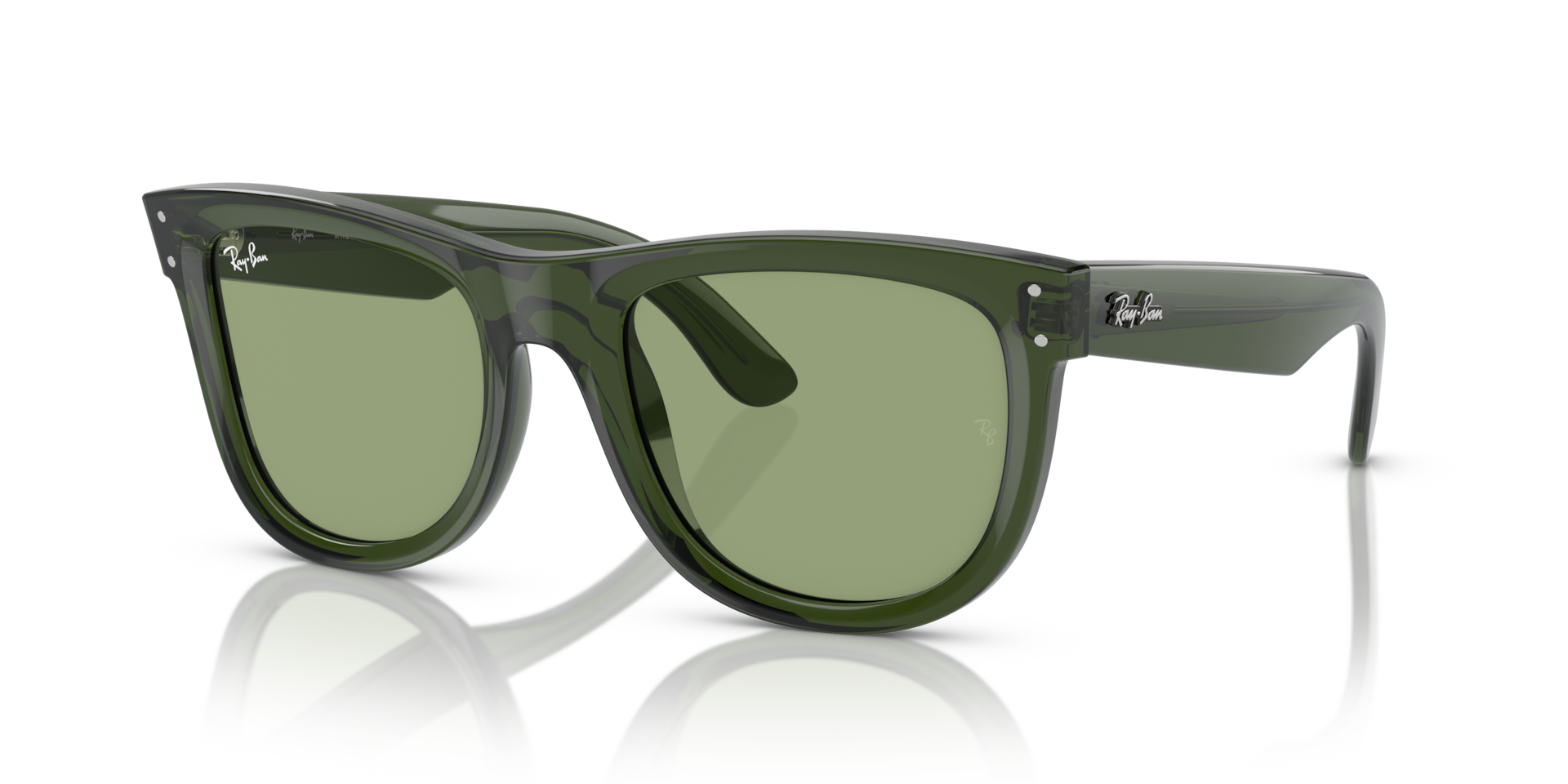 WAYFARER REVERSE LIMITED Sunglasses in Transparent Green and Green