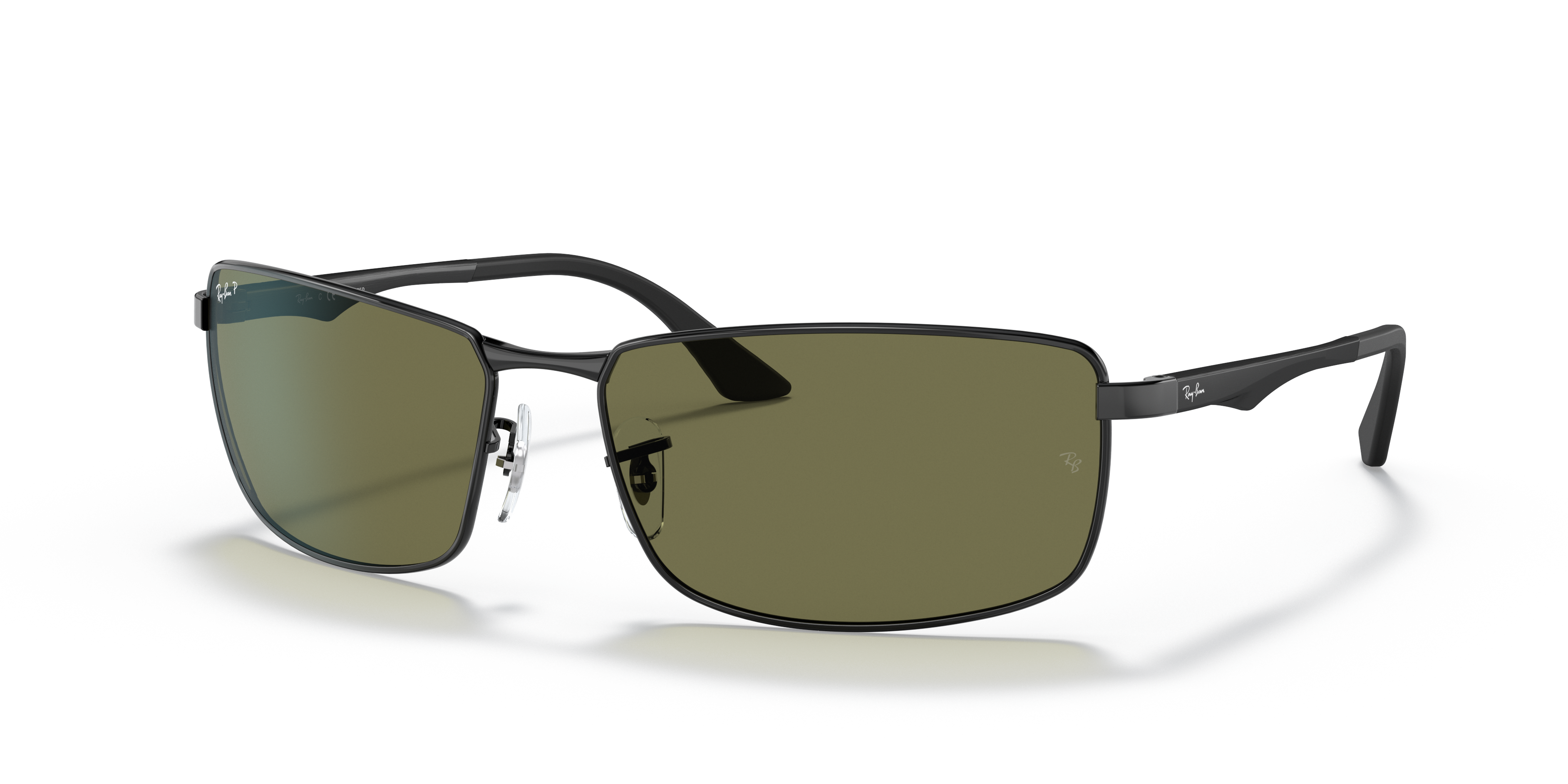 RB3498 Sunglasses in Black and G-15 Green Polarized - RB3498 | Ray