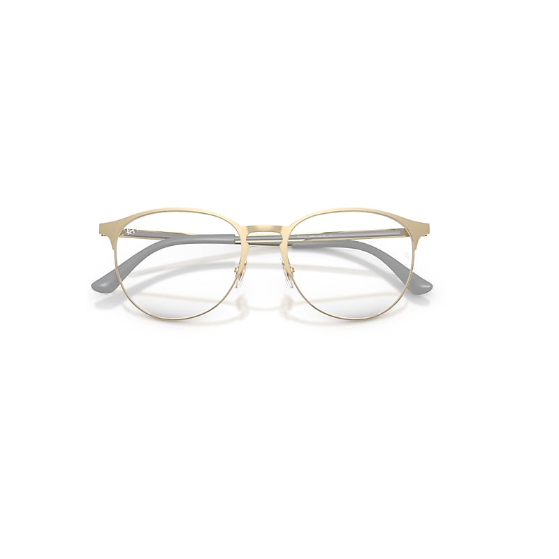 Ray-Ban Rb6375 Optics Optical Pale Gold Frame Clear Lenses Polarized 51-18
