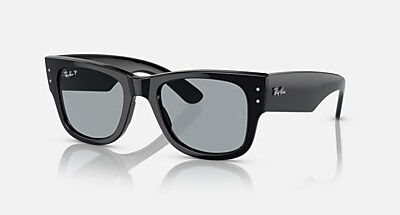 MEGA WAYFARER Sunglasses in Transparent Black and Gris oscuro (51