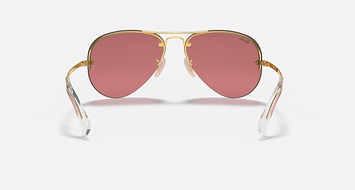 RB3449 Sunglasses in Arista Gold and Pink Mirror (59-14) - RB3449