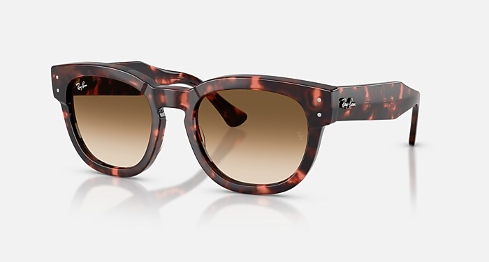 MEGA HAWKEYE Sunglasses in Pink Havana and Clear Gradient Brown