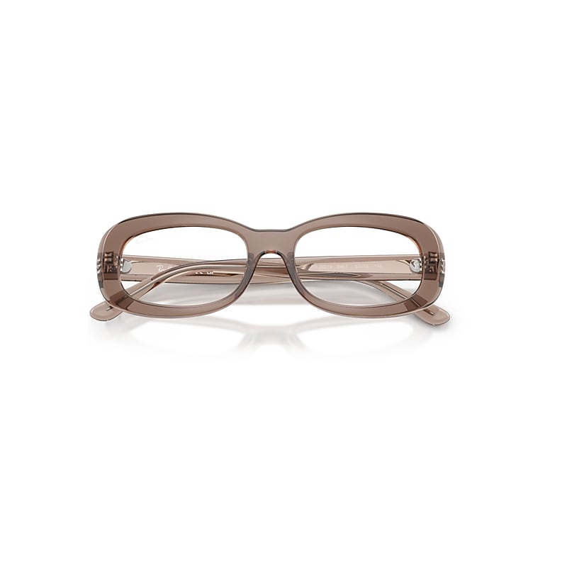 Ray-Ban Rb2221v Optics Optical Transparent Beige Frame Clear Lenses Polarized 51-18