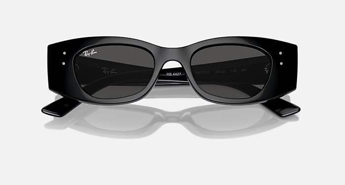 Ray-Ban Black Cat-Eye Sunglasses with Dark Lenses 0400020895390_BLACKDARKGREY?  main image 3