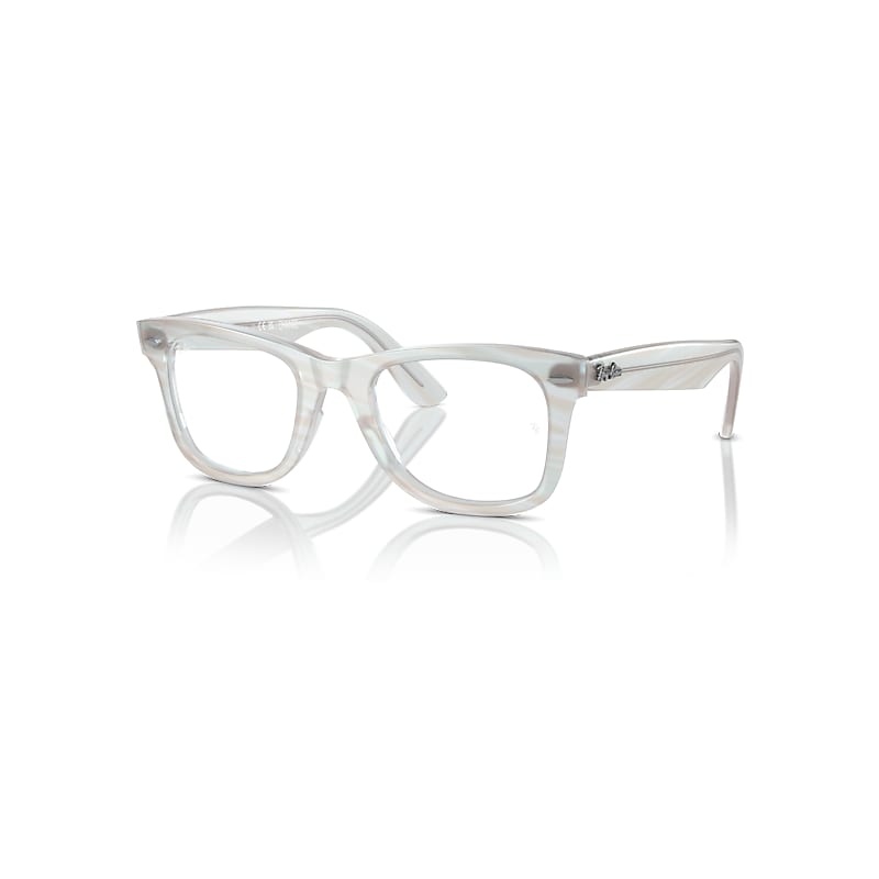 Ray-Ban Wayfarer Ease Optics Change Hellblau Gestreift Selbsttönend Fassung Klar Glas Polarisiert 50-22