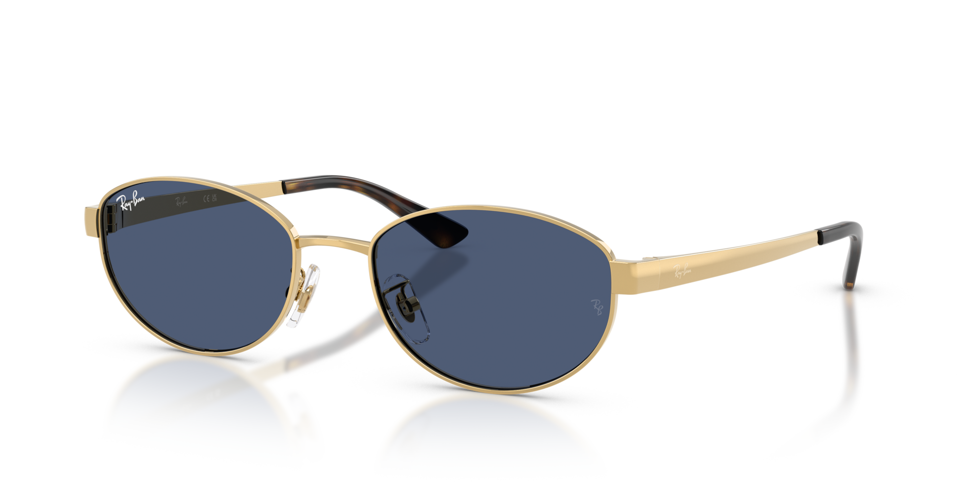 Ray-Ban Sunglasses Rb3774d - Arista Frame Blue Lenses 55-19