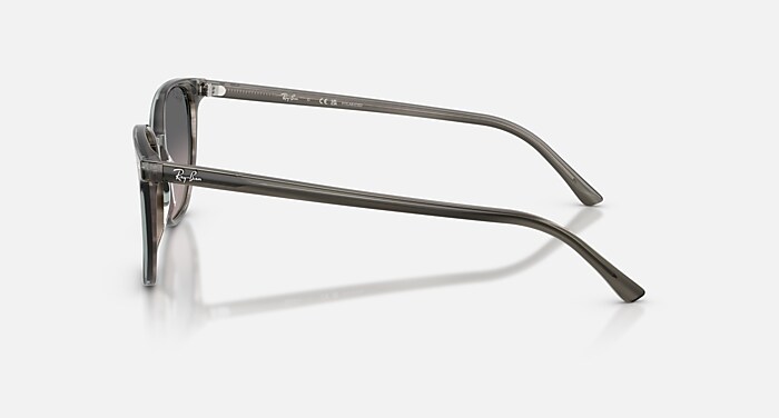 ELLIOT Sunglasses in Striped Grey and Polarized Grey Gradient