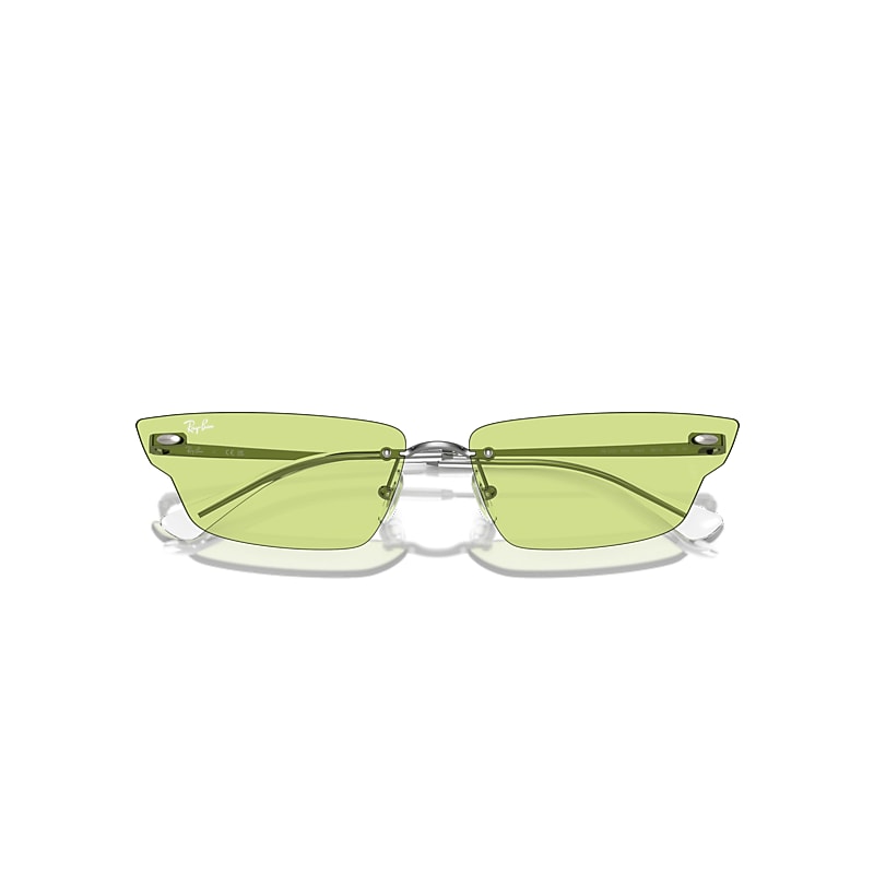 Ray-Ban Anh Bio-based Sunglasses Gunmetal Frame Green Lenses 66-15