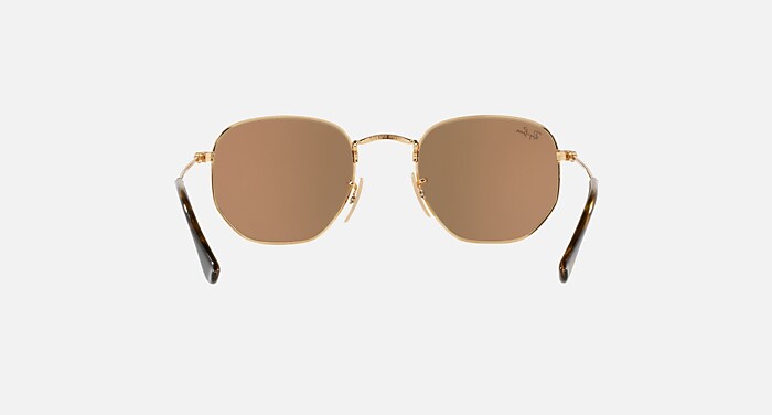 HEXAGONAL FLAT LENSES Sunglasses in Gold and Copper Flash (54-21