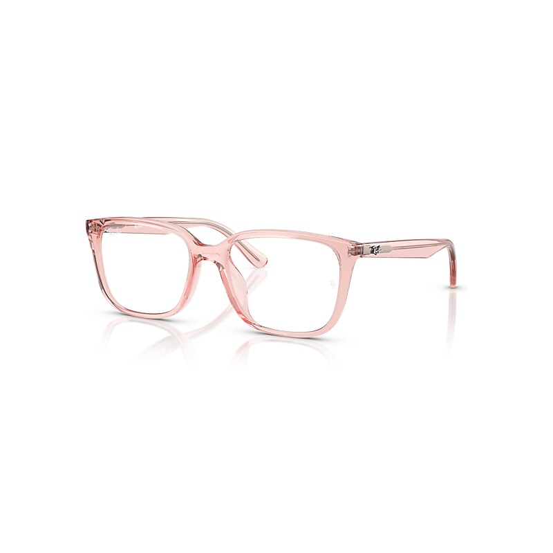 Ray - Ban Unisex Pink Rx7248d 8410 Optical Frames Acetate Transparent Squared Normal - Image 4