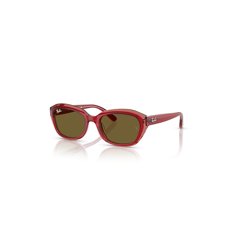 Ray-Ban Sunglasses Kids State Street Kids - Top Red & Orange & Light Purple Frame Brown Lenses 48-17, RB9081S