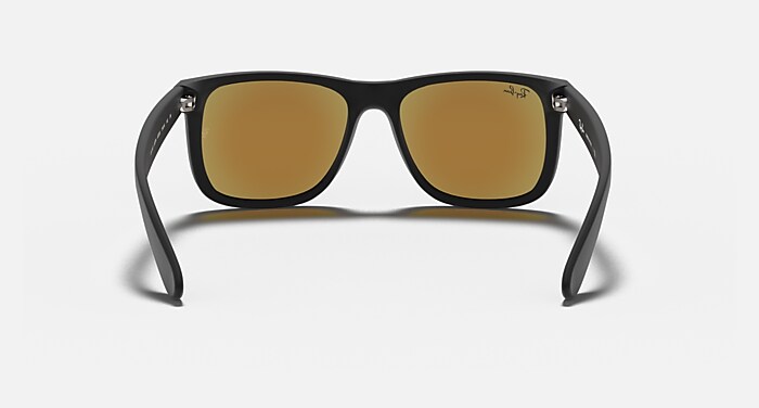 JUSTIN COLOR MIX Sunglasses in Rubber Black and Blue Mirror (54-16