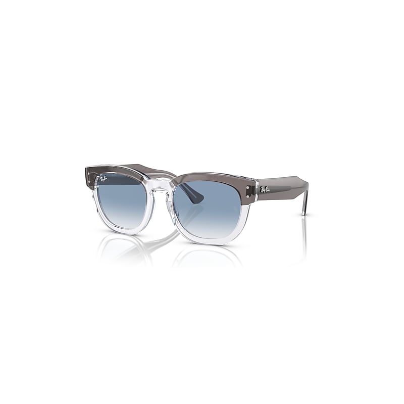 Ray-Ban Sunglasses  Mega Hawkeye - Grey On Transparent Frame Blue Lenses 53-21, RB0298S