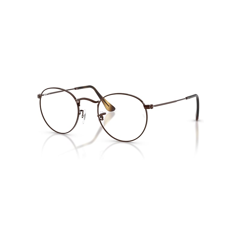 Ray-Ban Eyeglasses Unisex Round Optics Limited - Brown Frame Clear Lenses 50-21
