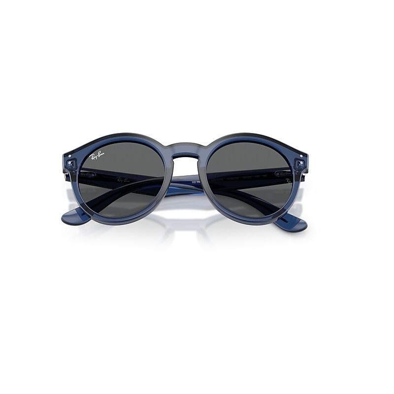 Ray-Ban 2180 Reverse Sunglasses Transparent Navy Blue Frame Grey Lenses 52-22