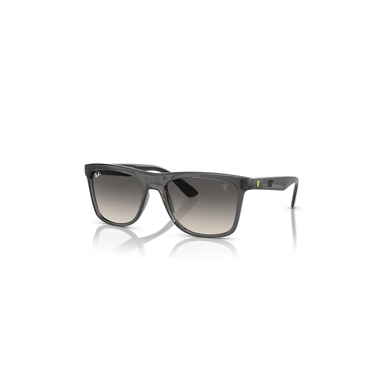Ray-Ban Sunglasses   Scuderia Ferrari Collection - Transparent Grey Frame Grey Lenses 57-19, RB4413M