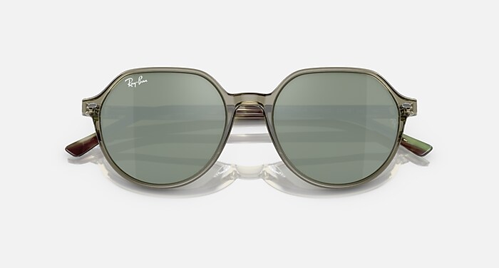 THALIA Sunglasses in Transparent Green and Silver (53-18