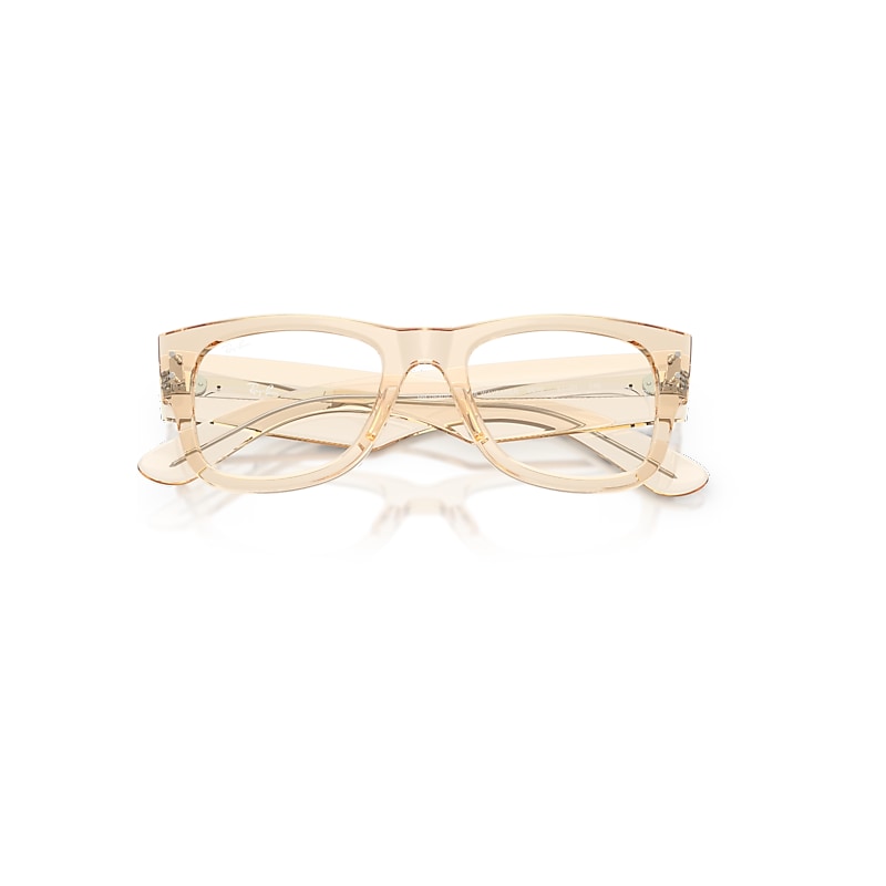 Ray-Ban Mega Wayfarer Optics Optical Transparent Nude Frame Transparent Lenses Polarized 51-21