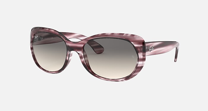 RB4325 Sunglasses in Striped Bordeaux Havana and Grey Gradient (59