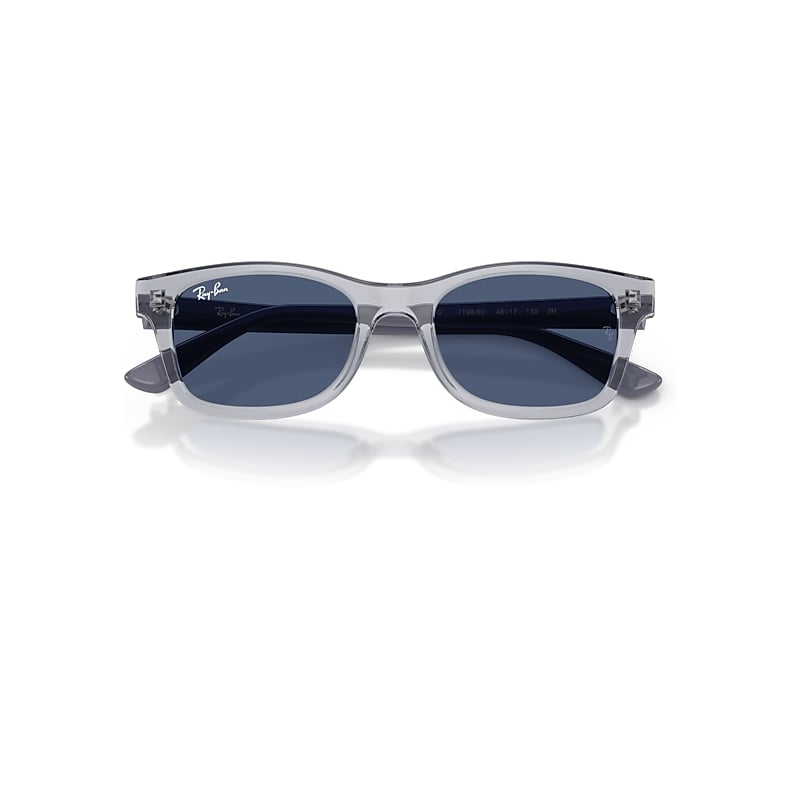Ray-Ban Rb9086s Kids Sunglasses Grey Frame Blue Lenses 48-17