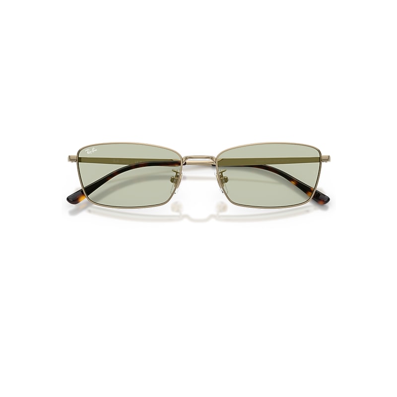 Ray-Ban Rb8069d Titanium Sunglasses Gold Frame Green Lenses 55-18