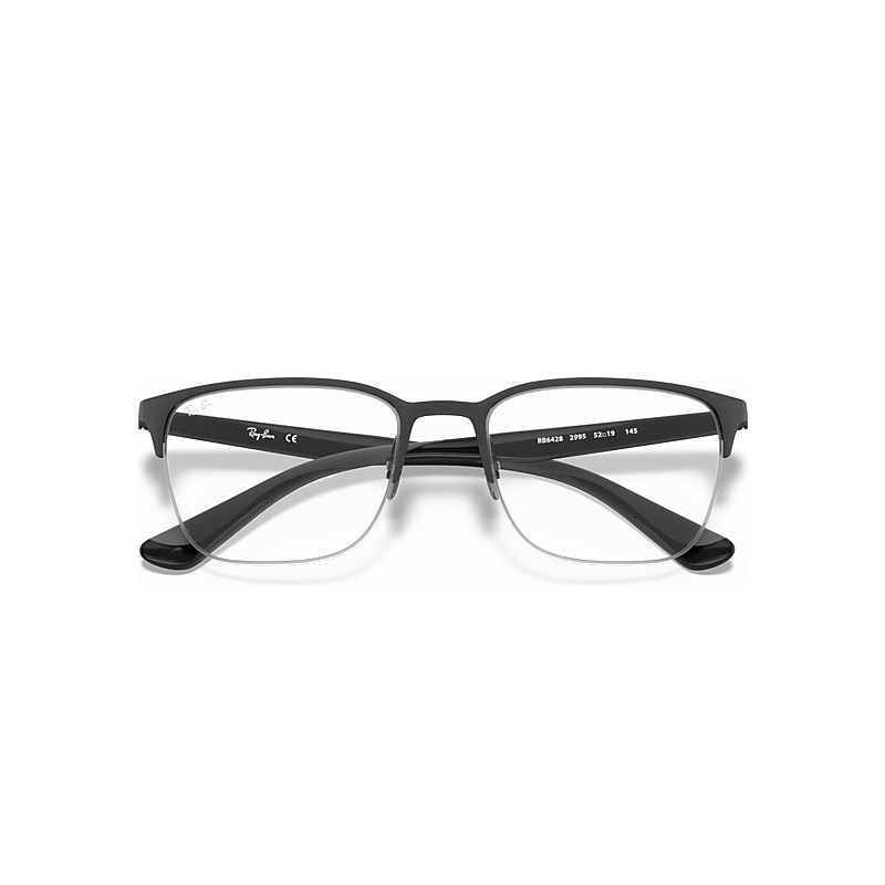 Ray-Ban Rb6428 Optics Optical Black Frame Clear Lenses Polarized 54-19